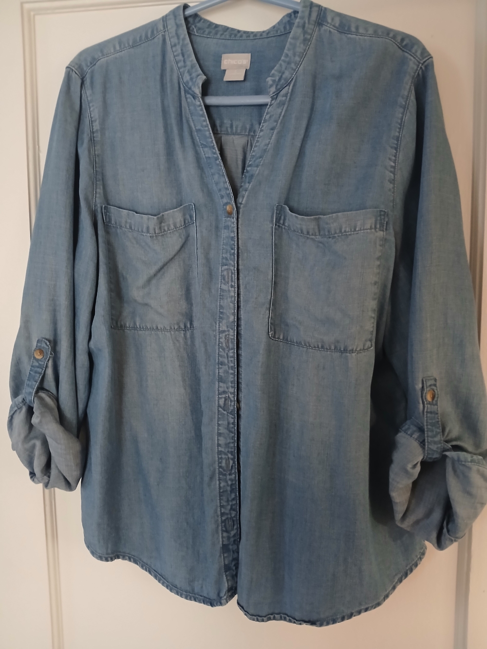 Chico's Lightweight Denim Button-front Shirt